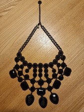 Zara Große Schwarze Gothic Halskette