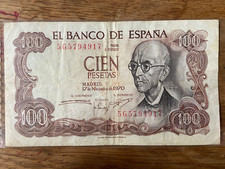 Spanische 100 Peseten Banknote