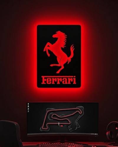 Ferrari led rgb wandschild - led,