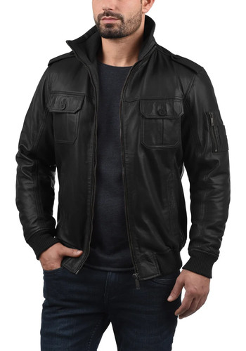 Schwarze lederjacke herren - lederjacke,
