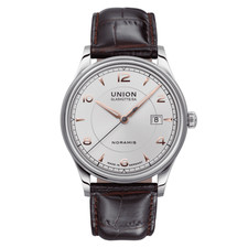 Herrenuhr Glashütte UNION Automatik  Noramis Datum Lederband D016.407.16.037.01