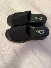 Bullboxer Plateau Pantoletten für Damen, Gr. 36, schwarz