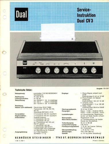 Dual service manual für - dual,