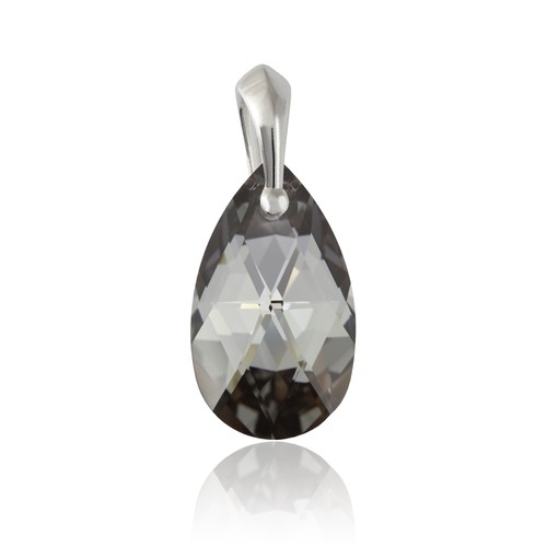 Sterling silber birne tropfen - silber,
