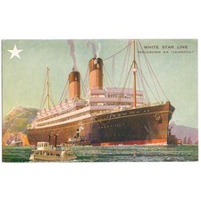 SS LAURENTIC White Star Line Ozeandampfer Postkarte unbenutzt