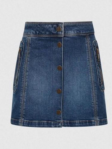 Women reiss skirt navy denim - navy,