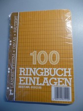 Ringbucheinlagen, DIN A 5, 100 St. rautiert, 6-fach gelocht, Landre System