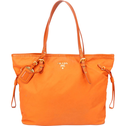 Prada saffiano orange nylon - saffiano,