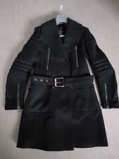 Belstaff Mantel Schwarz Gr.38 Schurwolle und Kaschmir