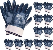 Nitras 03440 Nitrilhandschuhe Arbeitshandschuhe Handschuhe mit Stulpe 12 Paar