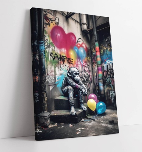 Graffiti affe mit - affe, ballons