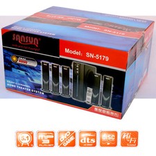 SANSUN SOUND SYSTEM SN-5179 1x SUBWOOOFER 5x SATELLITEN LAUTSPRECHER 55WATT