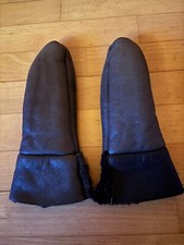 Fellhandschuhe Fäustlinge Echtfell-Handschuhe, braun Damen, Gr XS