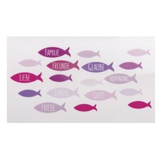 Wachsmotiv Fische, pink, zum