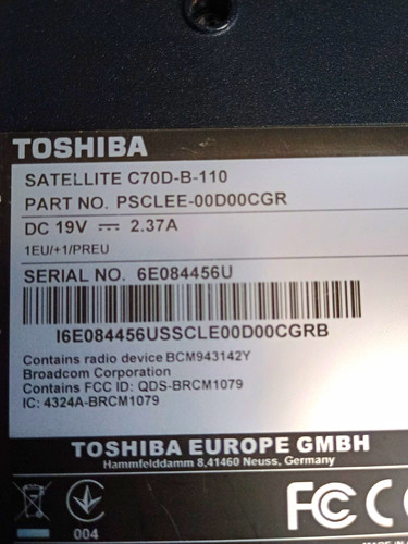 Toshiba satellite c70d 110 - satellite, c70d-b-110