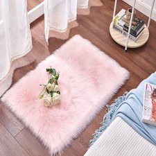 Hochflor Teppich Kunstfell Bettvorleger Schaffell Imitat Kunstfellteppich 