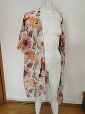 Überwurf Jäckchen Strandponcho Blumen Onesize Urlaub XS-XXXL