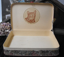 Alte Schachtel mit Deckel 50er B.C. mit dem Katzenkopf Breuer 32x22x6cm Vintage