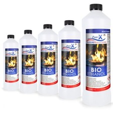 Bioethanol Bio Ethanol Kamin Premium 100%  Bio für Kamin 5 x 1 Liter