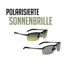 Polarisierte Sonnenbrille Fahren Brillen Angeln photochrome UV400 Schwarz Herren