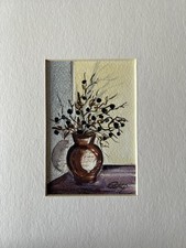 Aquarellgemälde Blumenvase