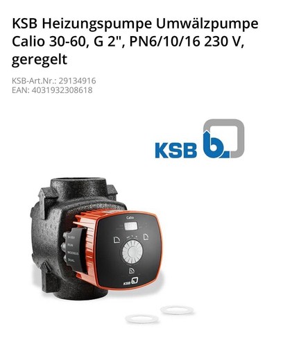 Ksb calio heizungspumpe - ksb,