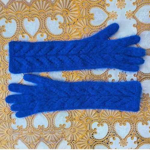 Gestrickte angora handschuhe - angora,