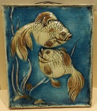 Karlsruher Majolika Wandkachel