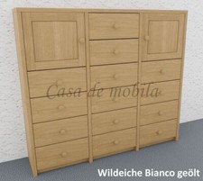 Massivholz Highboard Wildeiche