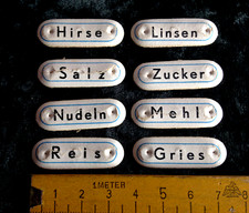 8 alte Pappschilder, Hirse