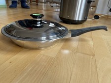 AMC Pfanne m. Deckel 2l Nr.18089 Edelstahl Stahl D= 27,5 cm Stielpfanne groß gut