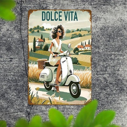 Blechschild dolce vita vespa - vita,