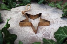 Christbaumschmuck gold Stern D10cm Hängedeko Weihnachtsdeko rustikal