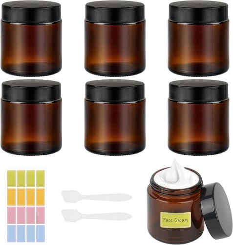 Amber glas leerdose - glas-leerdose, set