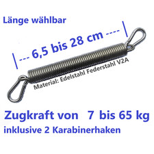 Edelstahl Zugfeder incl. 2