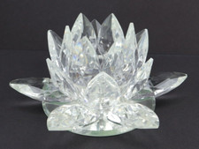 Seerose Kerzenhalter Windlicht aus Glas groß