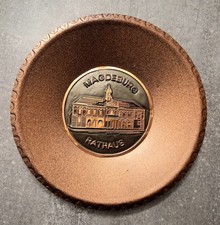 Alter DDR Wand Teller Magdeburg Rathaus Dekoration Vintage Retro Rarität Selten 