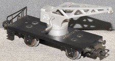 Märklin 366 .11 Kranwagen  Guß  silbern  Bremserbühne mit Geländer von 1955 a H0
