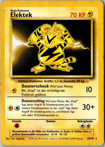 Pokemon elektek 102 base - pokemon,