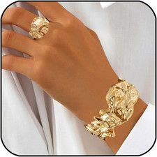 Gold Offener Armreif Golden