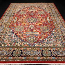 Orient Teppich Kerman 342 x 254 cm Lavar Kirman Lawar Perserteppich Handgeknüpft