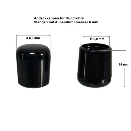 Abdeckkappen für rundrohre - für,
