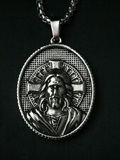 Jesus Christus Anhänger Mit Halskette Silber Kreuz Sohn Gottes Messias Kruzifix