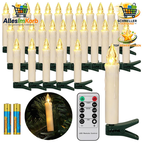 Led christbaumkerzen kabellos - christbaumkerzen,