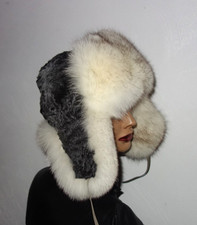 Polarfuchs Pelz Mütze Fuchs