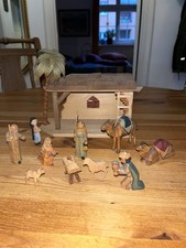 Krippe Erzgebirge Teilw. Oehme Weihnachtskrippe Handgeschnitzt SELTEN !