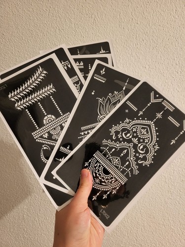 Henna schablonen - 9x,