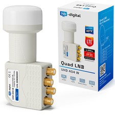 Quad LNB 4 Teilnehmer direkt 4-fach DIGITAL LNC FULL HDTV Ultra HD 4K HD+ 3D SKY