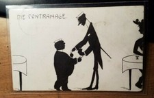 Die Contrahage - Forderung zur Mensur - Dame / Deutsches Reich Karte Studentika