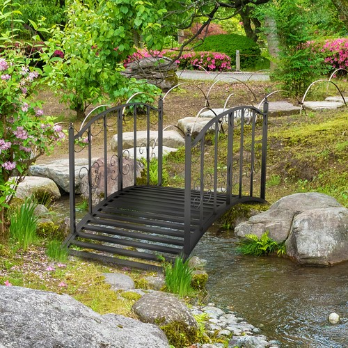 Outsunny gartenbrücke stahl - outsunny,